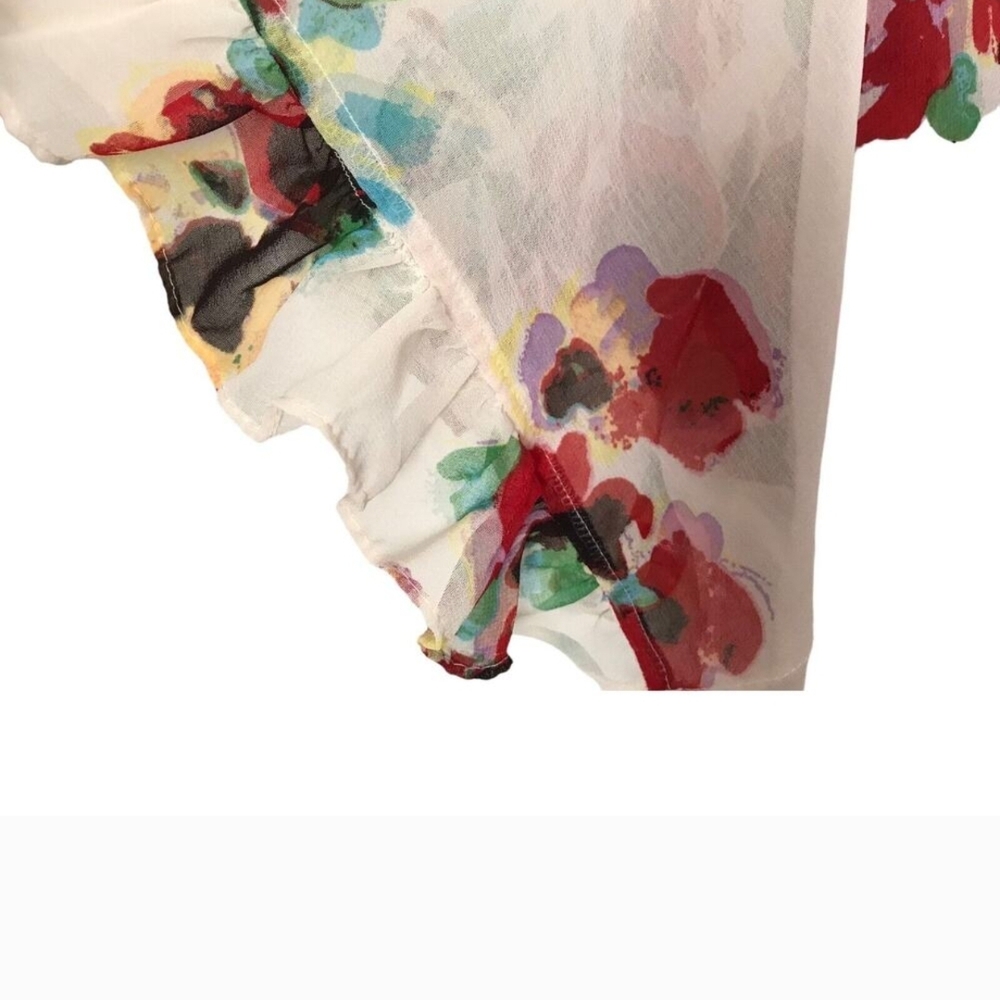 Betsey Johnson Pink and White Sheer Kimono - Picture 3 of 5